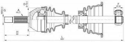 OPEN PARTS drs601400 -  Приводной вал